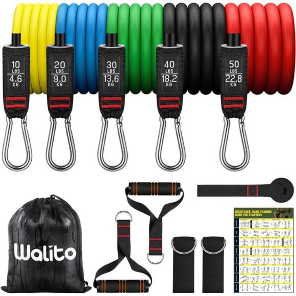 Resistance Bands Set -Exercise Bands with Handles, Door Anchor,Legs Ankle Straps